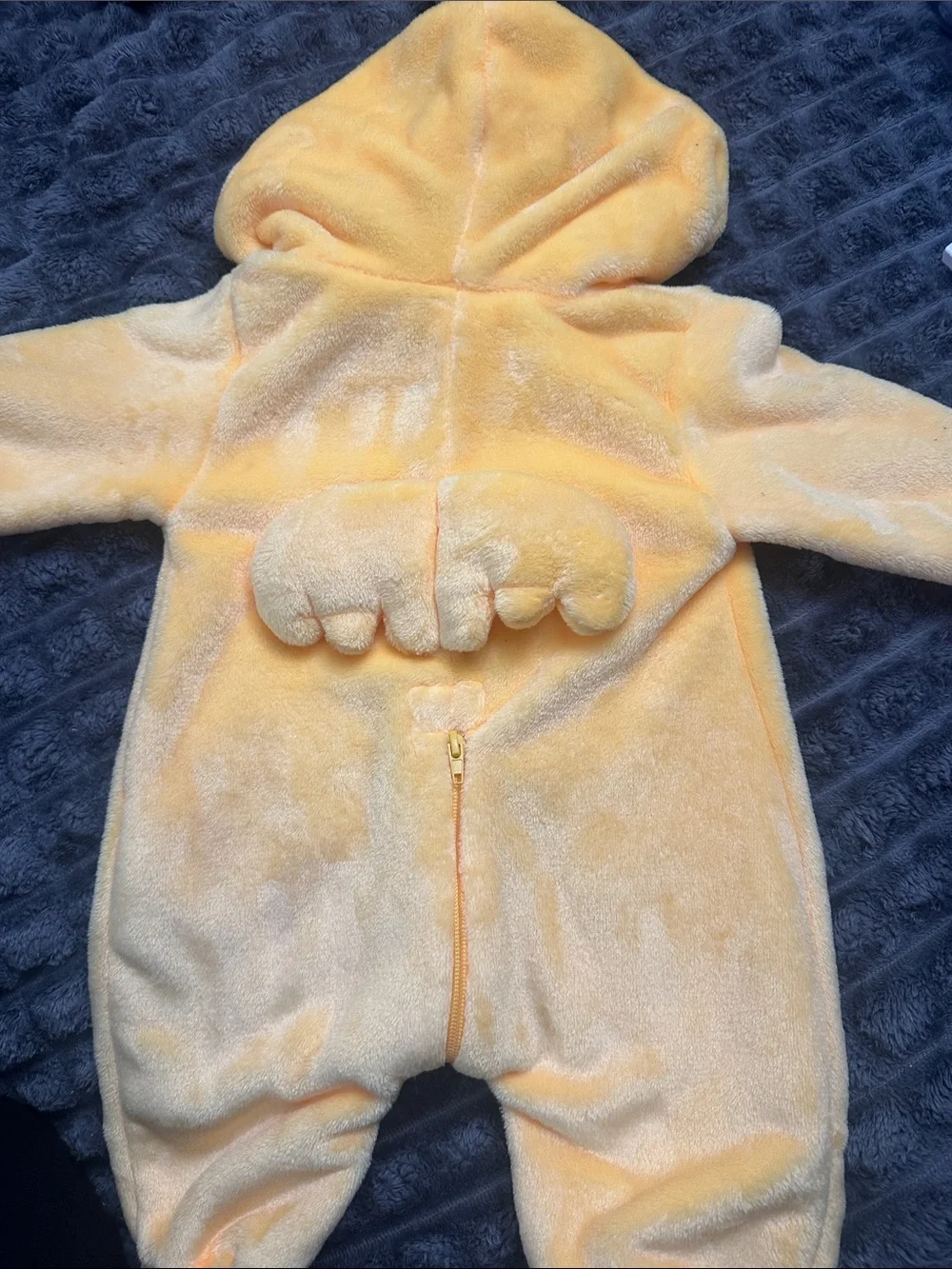 Cozy Yellow Duck Hooded Baby One-Piece Footie